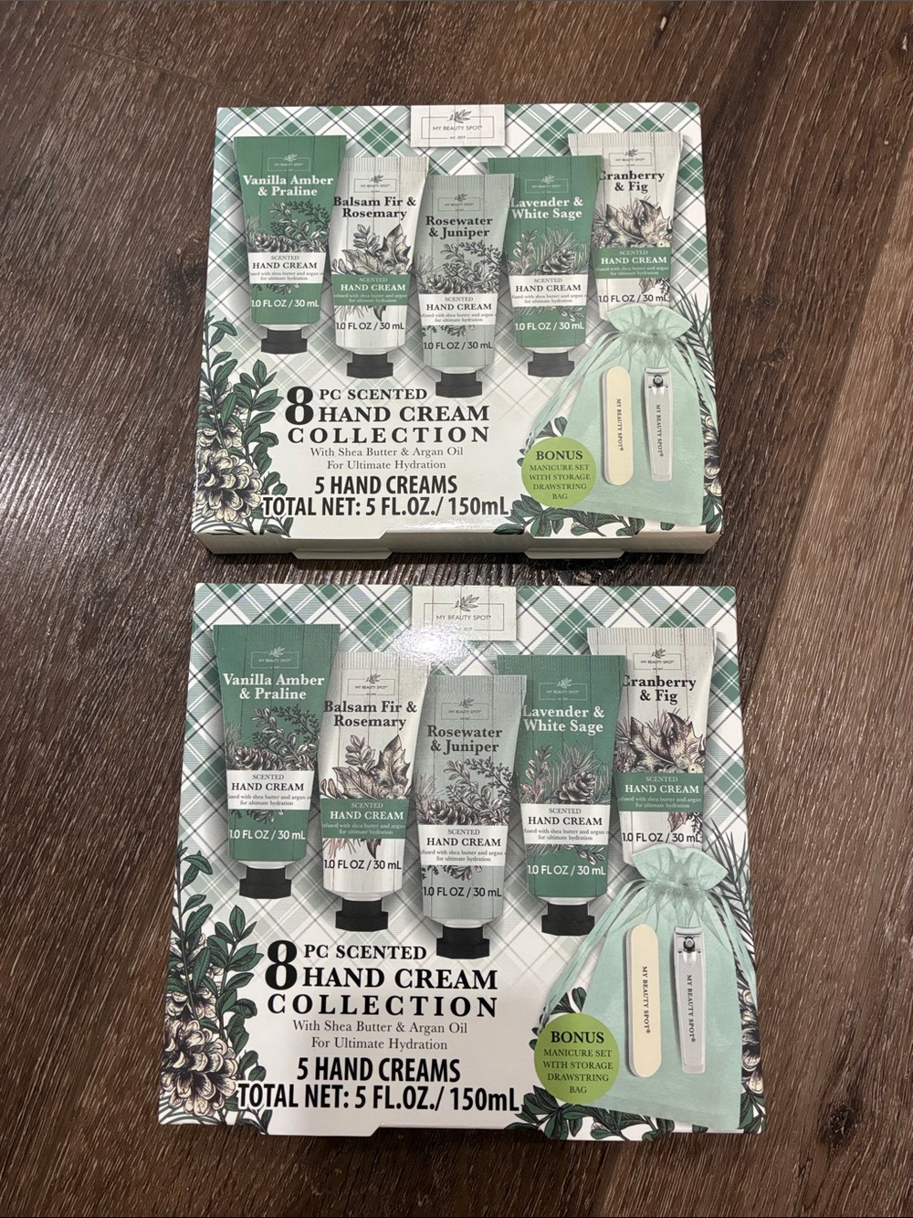 My Beauty Spot 8 pc scented hand cream collection w/ manicure set. New. Set of 2